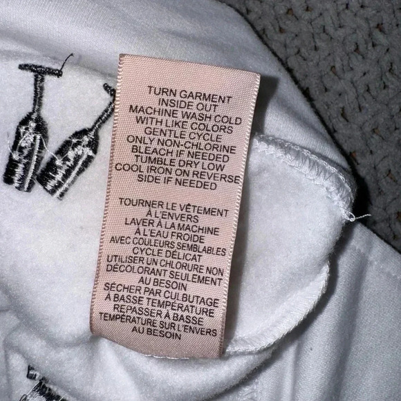 Philosophy Republic White Sweater with Champagne Glass Bubbles Size XS - Picture 9 of 9